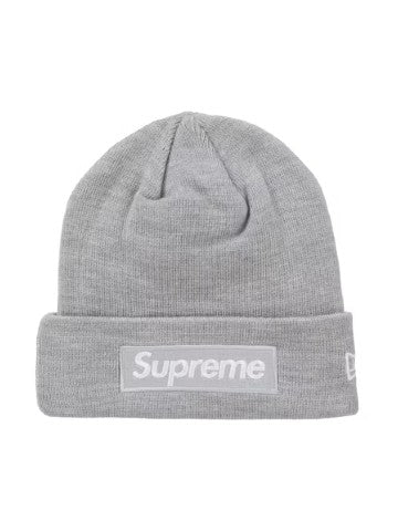 Supreme New Era Box Logo Beanie (FW24) Heather Grey