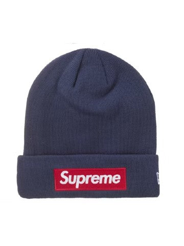 Supreme New Era Box Logo Beanie (FW24) Navy