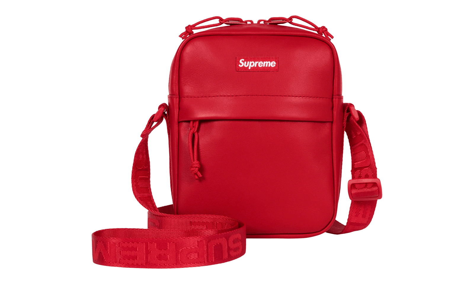 Supreme Leather Shoulder Bag Red