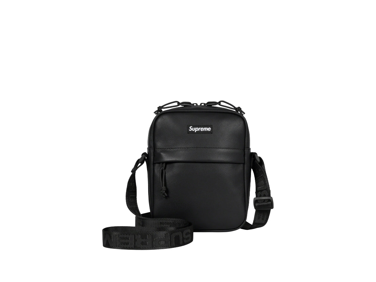 Supreme Leather Shoulder Bag Black